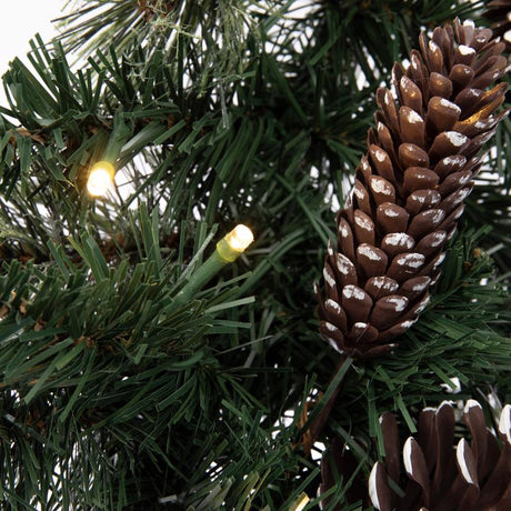 Celebrations 12 in. D X 9 ft. L LED Prelit Twig Pine Bow Garland, Pack of 6