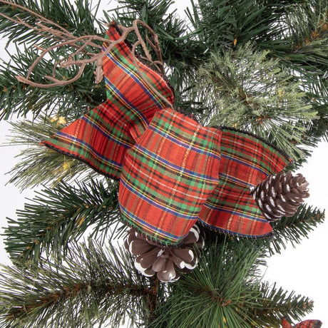 Celebrations 12 in. D X 9 ft. L LED Prelit Twig Pine Bow Garland, Pack of 6