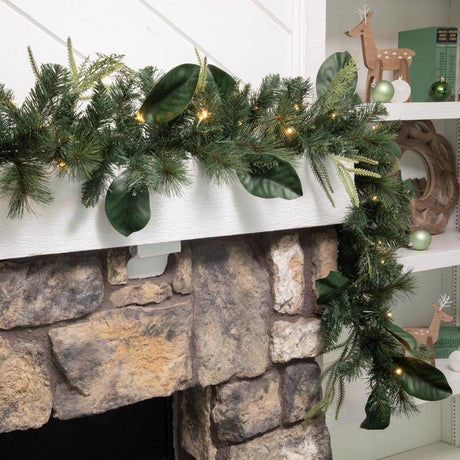 Celebrations 12 in. D X 9 ft. L LED Prelit Garland, Pack of 6
