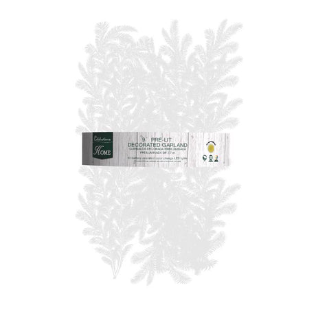 Celebrations 12 in. D X 9 ft. L LED Prelit Garland, Pack of 6