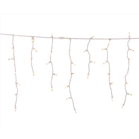 Celebrations Platinum LED T5 Warm White 100 ct Icicle Christmas Lights 9.5 ft.