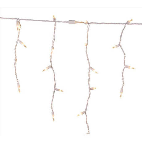 Celebrations Platinum LED T5 Warm White 100 ct Icicle Christmas Lights 9.5 ft.