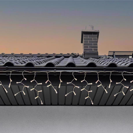 Celebrations Platinum LED T5 Warm White 100 ct Icicle Christmas Lights 9.5 ft.