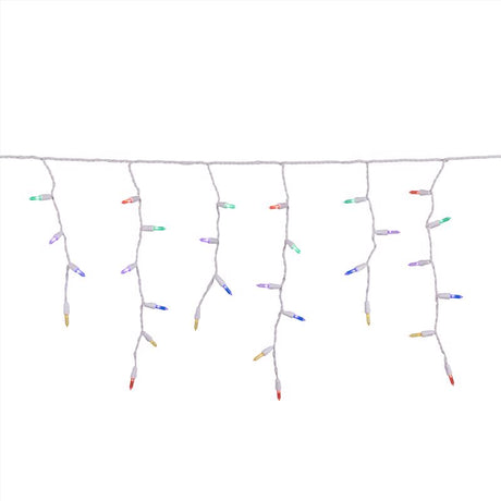 Celebrations LED T5 Multicolored 100 ct Icicle Christmas Lights 4 ft.