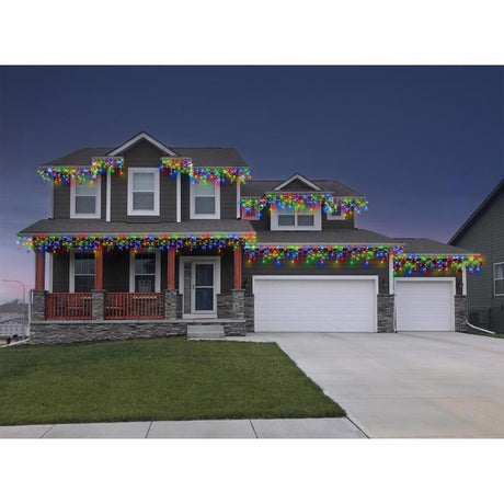 Celebrations LED T5 Multicolored 100 ct Icicle Christmas Lights 4 ft.