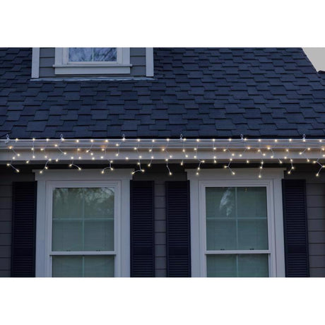 Celebrations Classic LED T5 Warm White 100 ct Icicle Christmas Lights 6.3 ft.