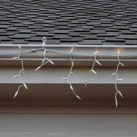 Celebrations Classic LED T5 Warm White 100 ct Icicle Christmas Lights 6.3 ft.
