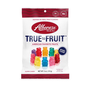 Albanese True to Fruit Assorted Gummi Bears 5 oz, Pack of 12