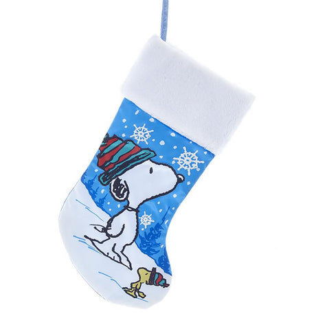 Kurt S. Adler Blue Snoopy with Woodstock Christmas Stocking, Pack of 12