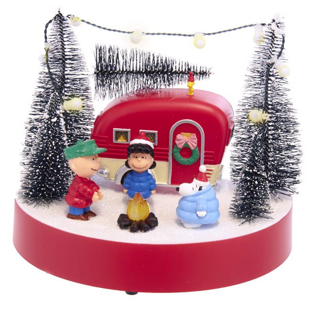Kurt S. Adler Peanuts Musical Camper Scene Table Decor 7 in., Pack of 6