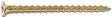 Midwest Fastener 10429 Screw, #8 Thread, Bugle Head, Phillips Drive, Yellow, Zinc