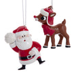 Kurt S. Adler Rudolph and Santa Ornaments 3 in., Pack of 16