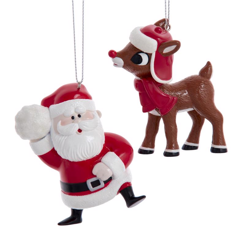 Kurt S. Adler Rudolph and Santa Ornaments 3 in., Pack of 16