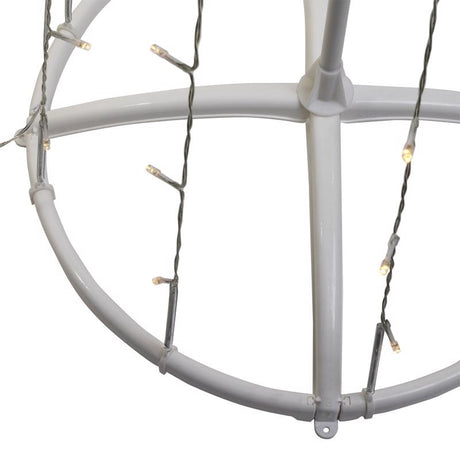 Celebrations Platinum Brilliant LED RGBW Straight Frame Tree 4 ft. Yard Decor