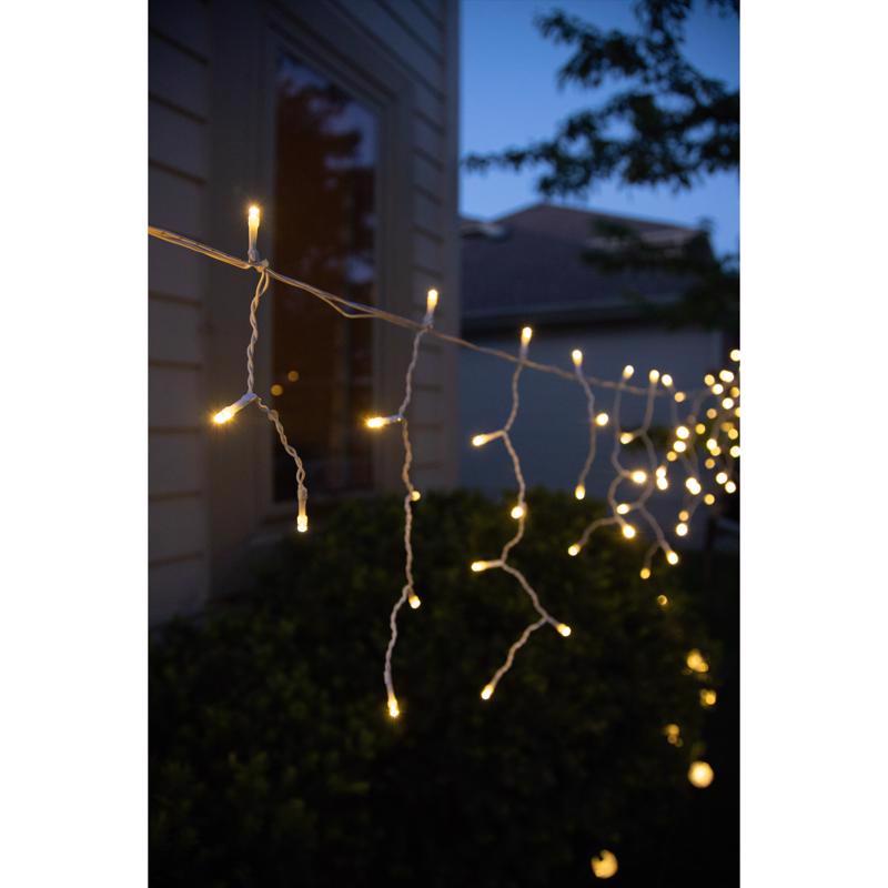 Celebrations Platinum Brilliant LED Micro/5mm RGBW 150 ct Icicle Christmas Lights 16 ft.