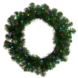 Celebrations Platinum Brilliant LED Prelit RGBW Entryway Kit Wreath and Garland Set