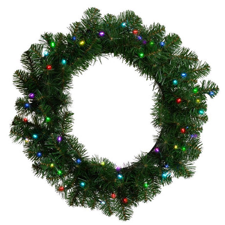 Celebrations Platinum Brilliant LED Prelit RGBW Entryway Kit Wreath and Garland Set
