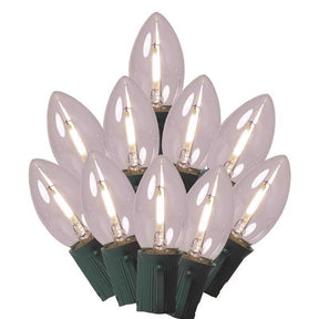 Celebrations Classic LED C9 Pure White 25 ct String Christmas Lights 24 ft., Pack of 12