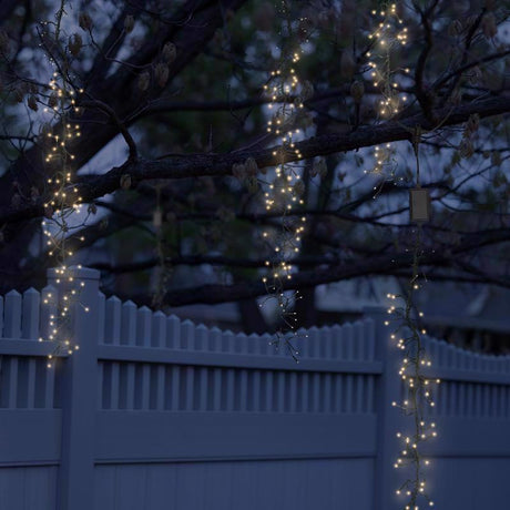 Celebrations LED Clear Cluster Rain Lights 47 in. Hanging Decor, Pack of 12