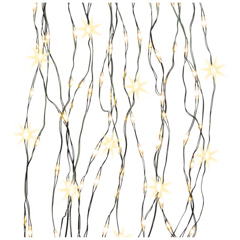 Celebrations Platinum LED Big Seed Cluster Warm White 1080 ct String Christmas Lights 10 ft.