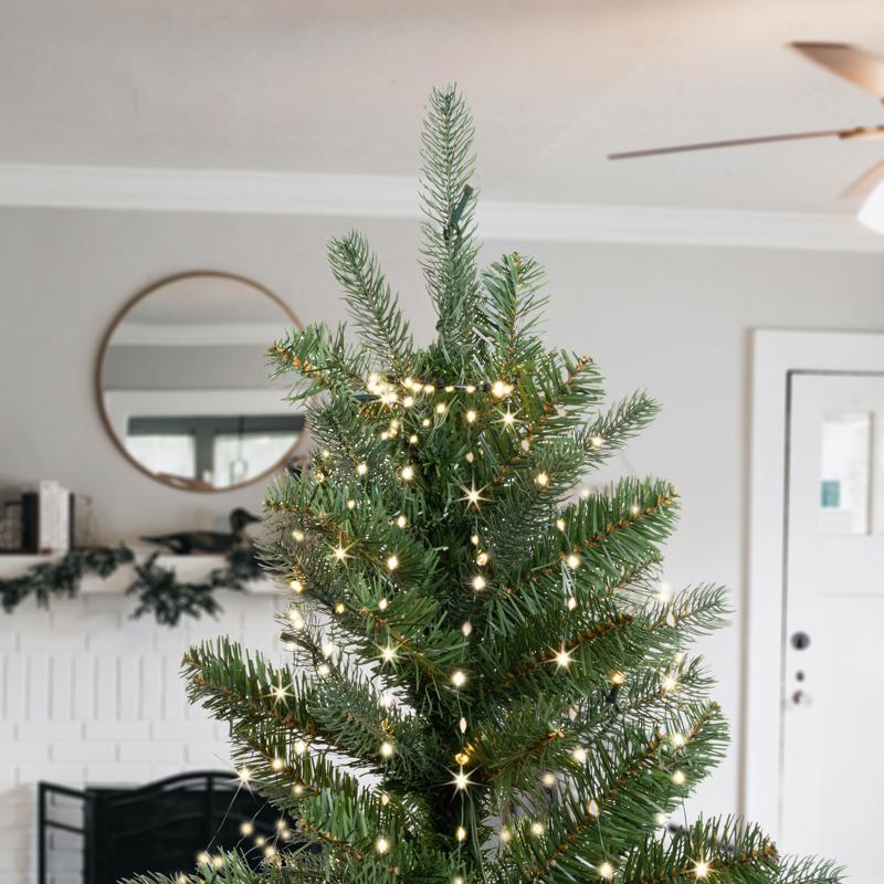 Celebrations Platinum LED Big Seed Cluster Warm White 1080 ct String Christmas Lights 10 ft.