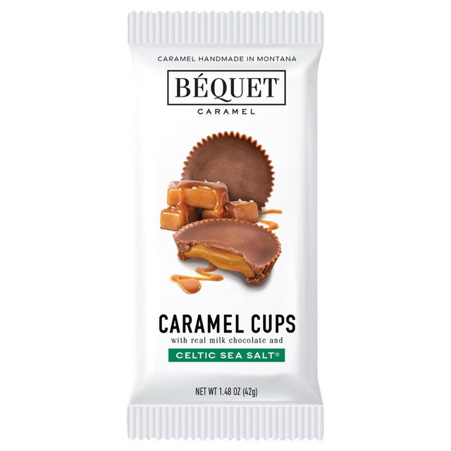 Bequet Celtic Sea Salt Caramel Cups 1.48 oz, Pack of 12