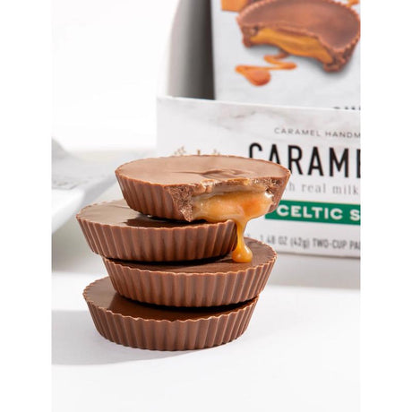 Bequet Celtic Sea Salt Caramel Cups 1.48 oz, Pack of 12