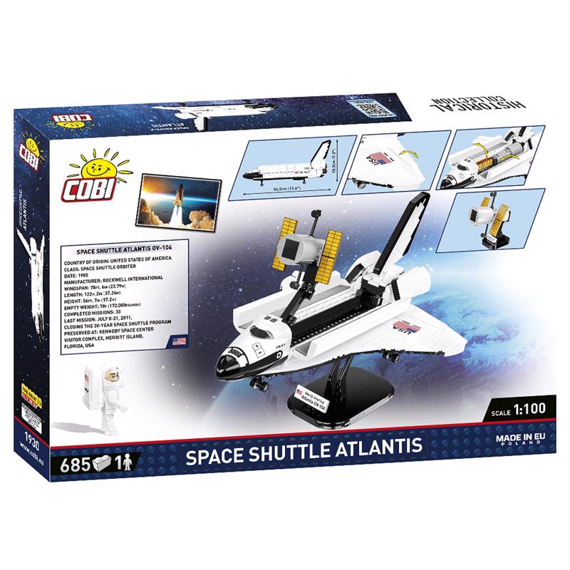 COBI Space Shuttle Atlantis Block Set Black/White 685 pc