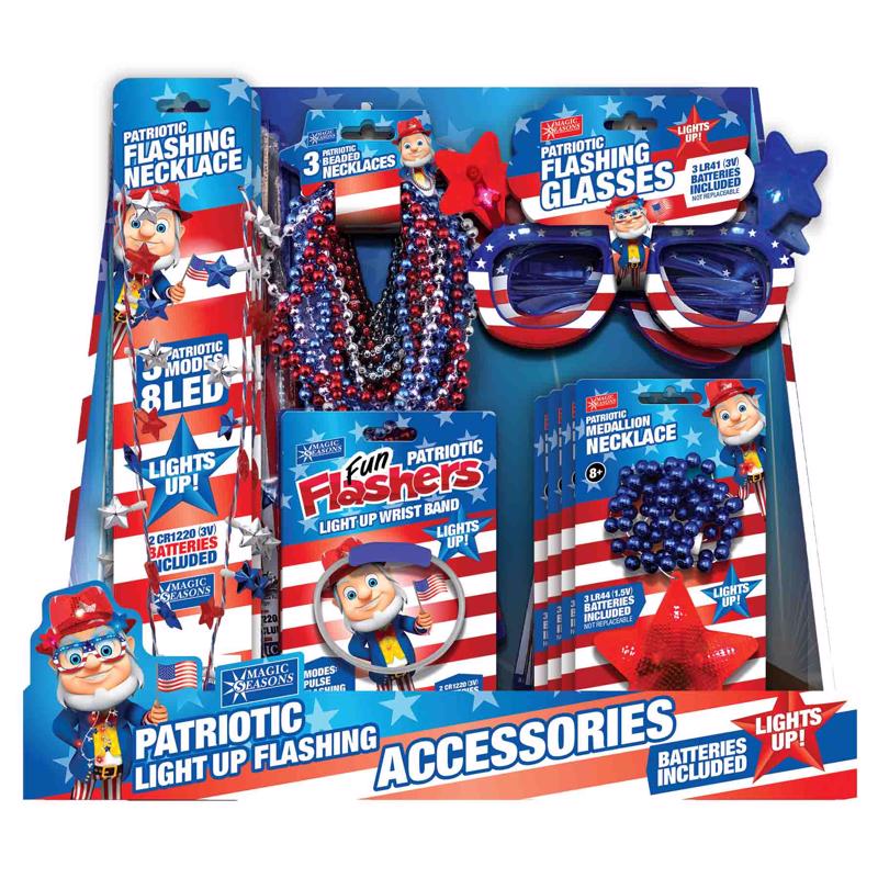 Shawshank LEDz Magic Seasons Patriotic Flashing Accessories 1 pk, Pack of 30