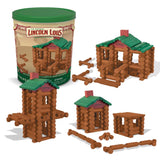 Lincoln Logs 100th Anniversary Tin Build Toy Brown/Green 111 pc