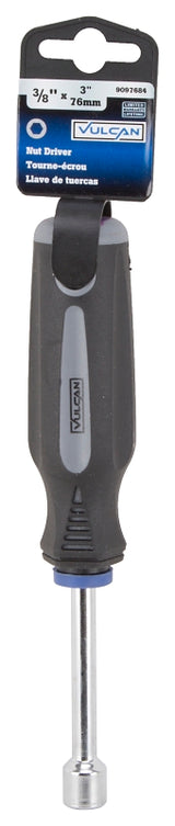 Vulcan MC-SD35 Nut Driver, 3/8 in Drive, 7 in OAL, Cushion-Grip Handle, Gray and Black Handle, 3 in L Shank