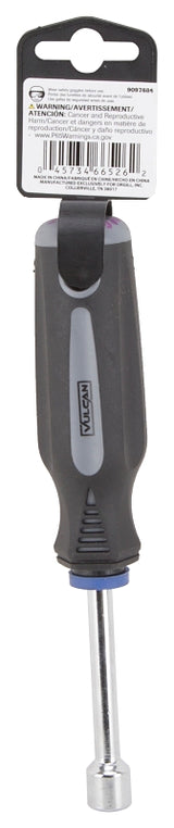 Vulcan MC-SD35 Nut Driver, 3/8 in Drive, 7 in OAL, Cushion-Grip Handle, Gray and Black Handle, 3 in L Shank