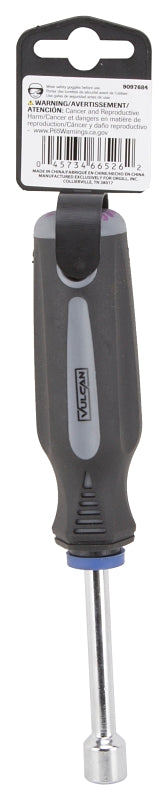 Vulcan MC-SD35 Nut Driver, 3/8 in Drive, 7 in OAL, Cushion Grip Handle, Gray/Black Handle, 3 in L Shank