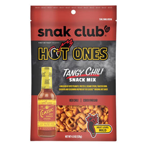 Snak Club Hot Ones Cider Vinegar/Red Chili Snack Mix 4.5 oz Bagged, Pack of 6