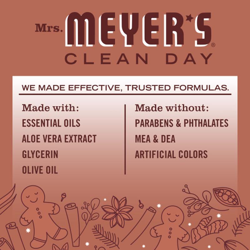 Mrs. Meyer's Clean Day Gingerbread Scent Liquid Soap 12.5 oz, Pack of 6
