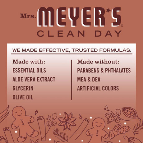 Mrs. Meyer's Clean Day Gingerbread Scent Liquid Soap 12.5 oz, Pack of 6