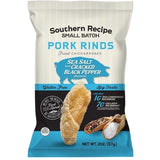 Rudolph Pork Rind Sea Salt and Cracked Pepper Snack 2 oz Bagged, Pack of 6