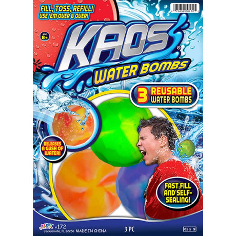 Kaos Water Bombs Assorted 3 pc, Pack of 12