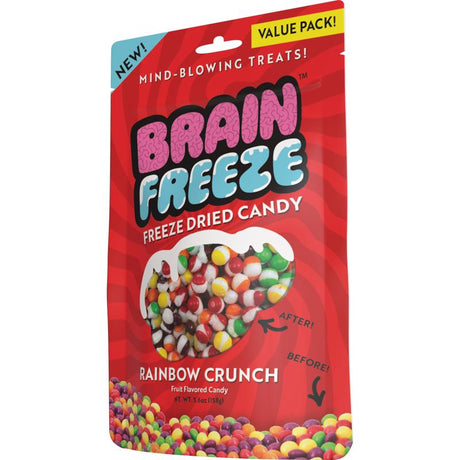 Brain Freeze Rainbow Crunch Fruit Candy 5.6 oz, Pack of 12
