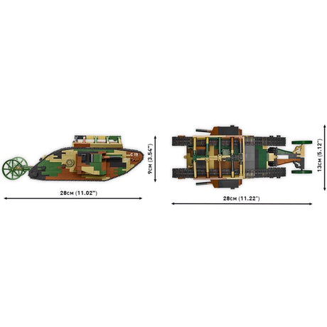 COBI Mark I Male C19 Tank Block Set Multicolored 878 pc