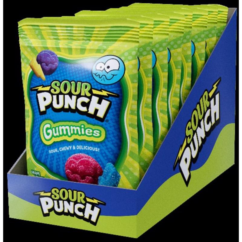 Sour Punch Assorted Sour Gummie Candy 6.75 oz, Pack of 8