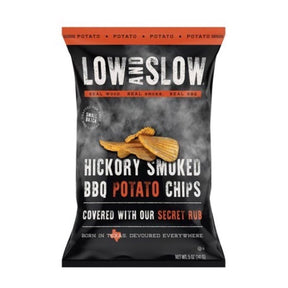 Low and Slow Hickory Smoked BBQ Potato Chips 5 oz Bagged, Pack of 6