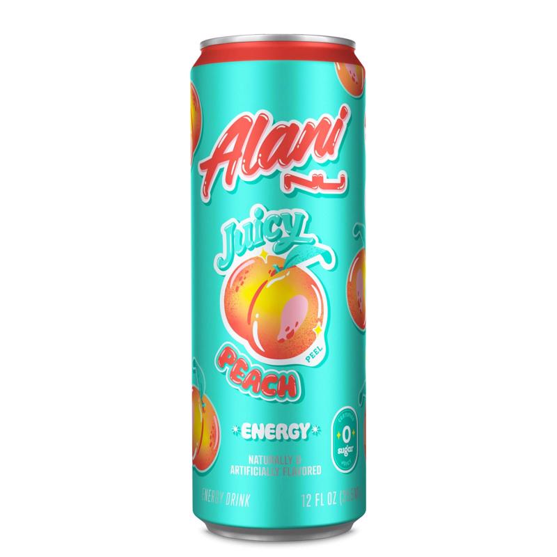 Alani Nu Peach Mango Energy Drink 12 fl. oz., Pack of 12