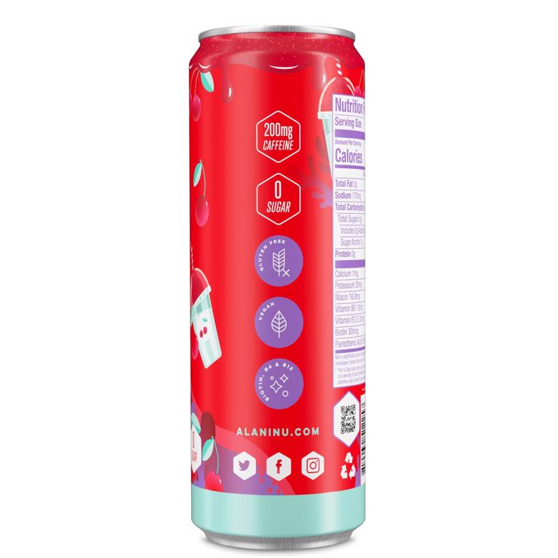 Alani Nu Cherry Energy Drink 12 fl. oz., Pack of 24