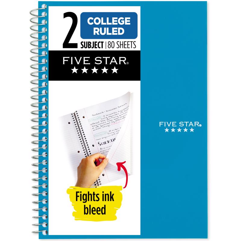 Five Star Mead 6 in. W X 10 in. L College Ruled Wire Bound Assorted Notebook, Pack of 12