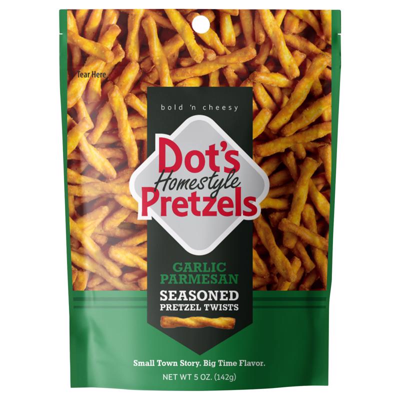 Dot's Homestyle Garlic Parmesan Pretzels 5 oz Bagged, Pack of 10
