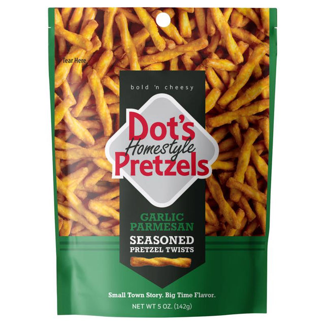 Dot's Homestyle Garlic Parmesan Pretzels 5 oz Bagged, Pack of 10