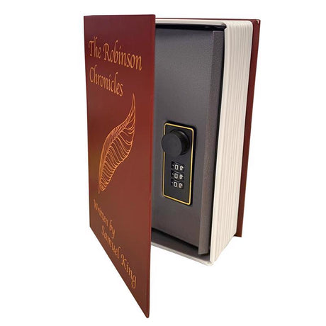 Lucky Line Combination Lock Burgundy Book Safe