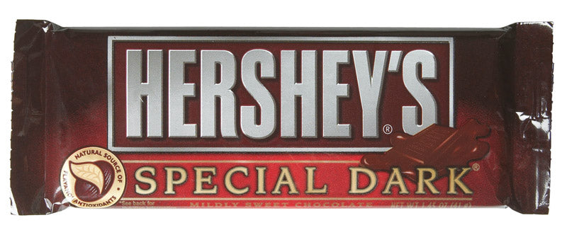 Hershey's Dark Chocolate Candy Bar 1.45 oz, Pack of 36