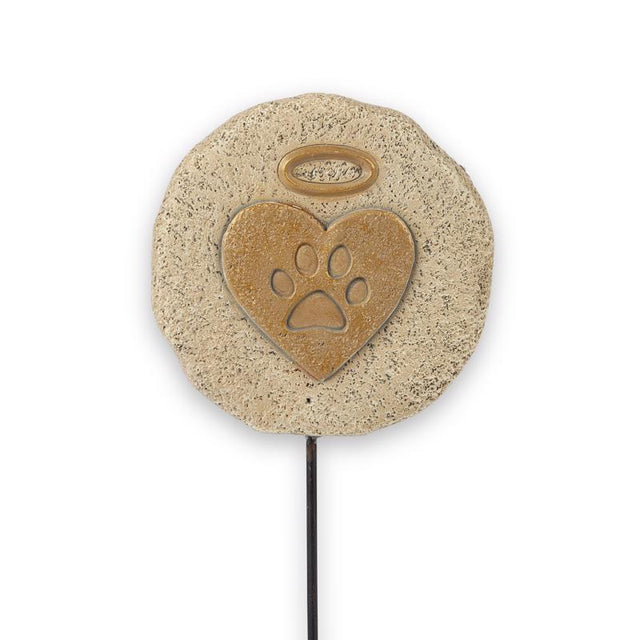 Gerson Paw Print Pet Memorial Yard Stake Cement/Metal 1 each 4 in., Pack of 12
